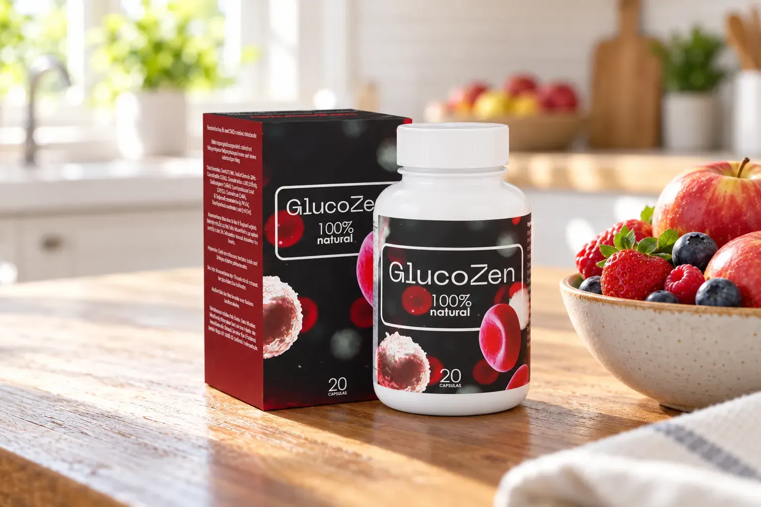 GlucoZen — el envase en el día a día