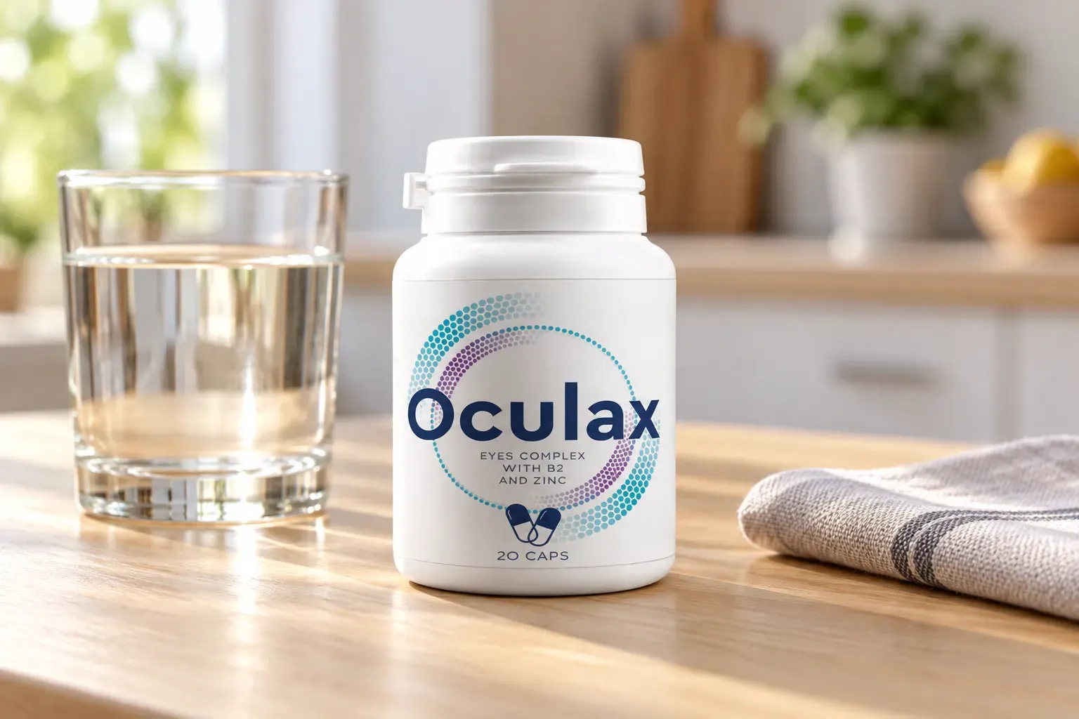 Oculax — el envase en el día a día