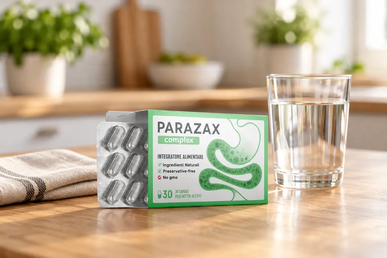 Parazax Complex — el envase en el día a día